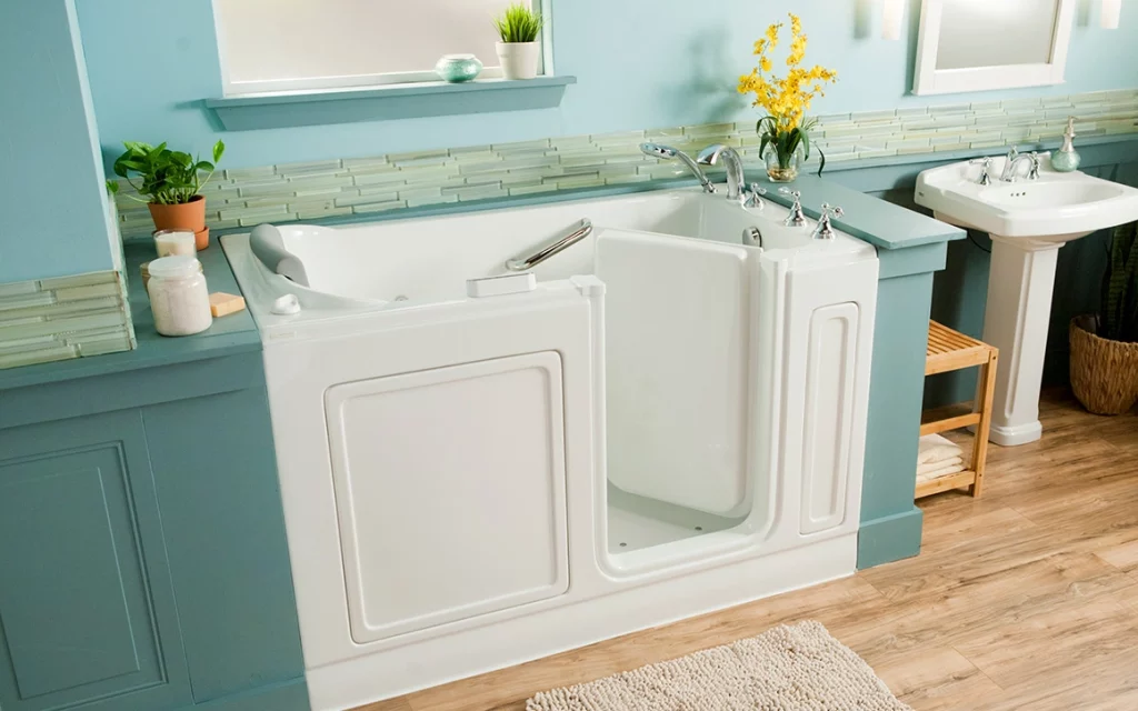 American Standard Walk-in Tub model with door open